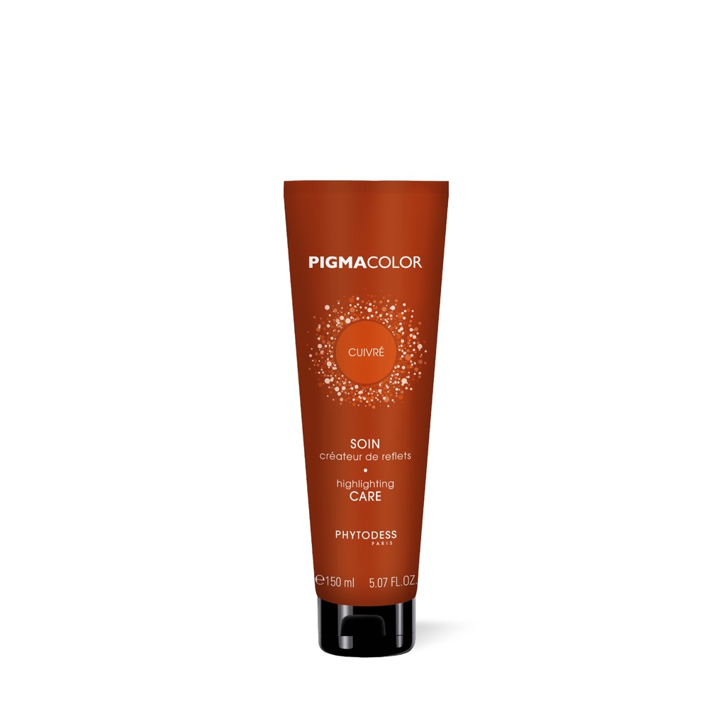 Copper-toned highlight-creating treatment - dark blonde to brown hair